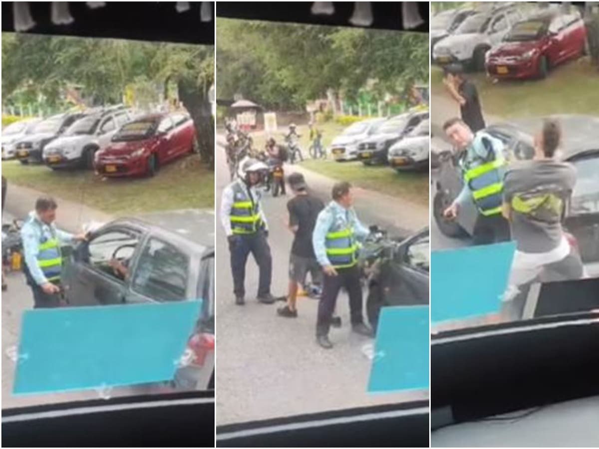 Dos agentes de tránsito fueron agredidos por un conductor en una vía de Ibagué