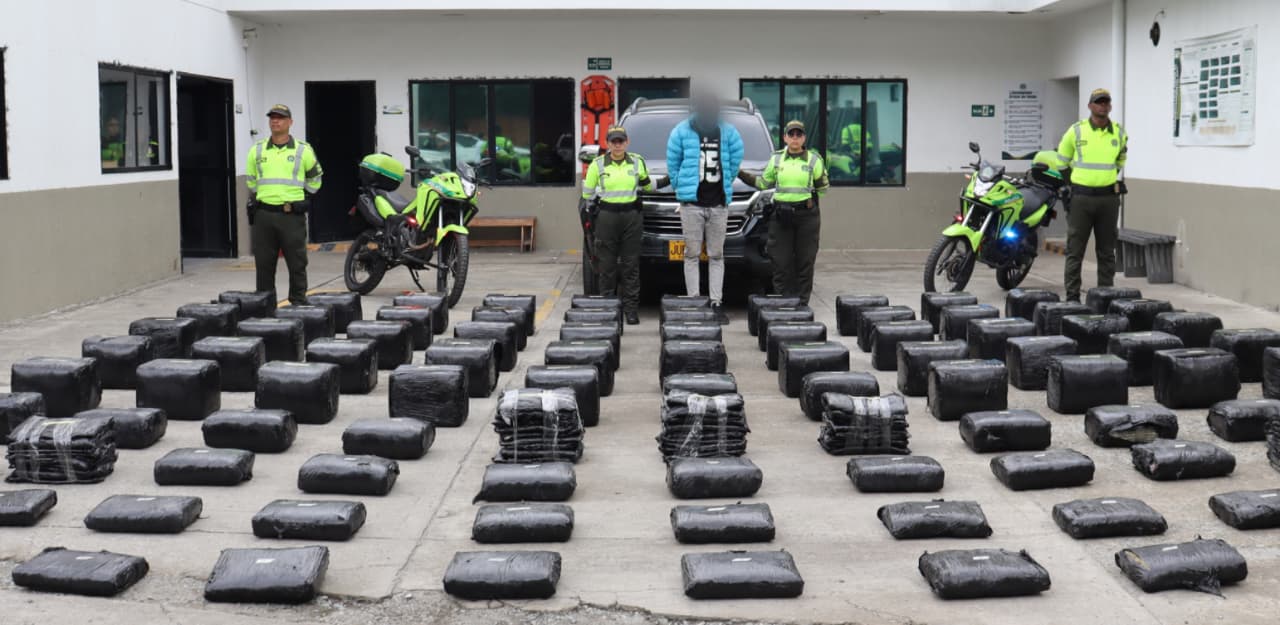 En lo corrido del 2026, la Policía de Cali ha incautado cerca de tres toneladas de estupefacientes en el área metropolitana. Foto: Policía de Cali.