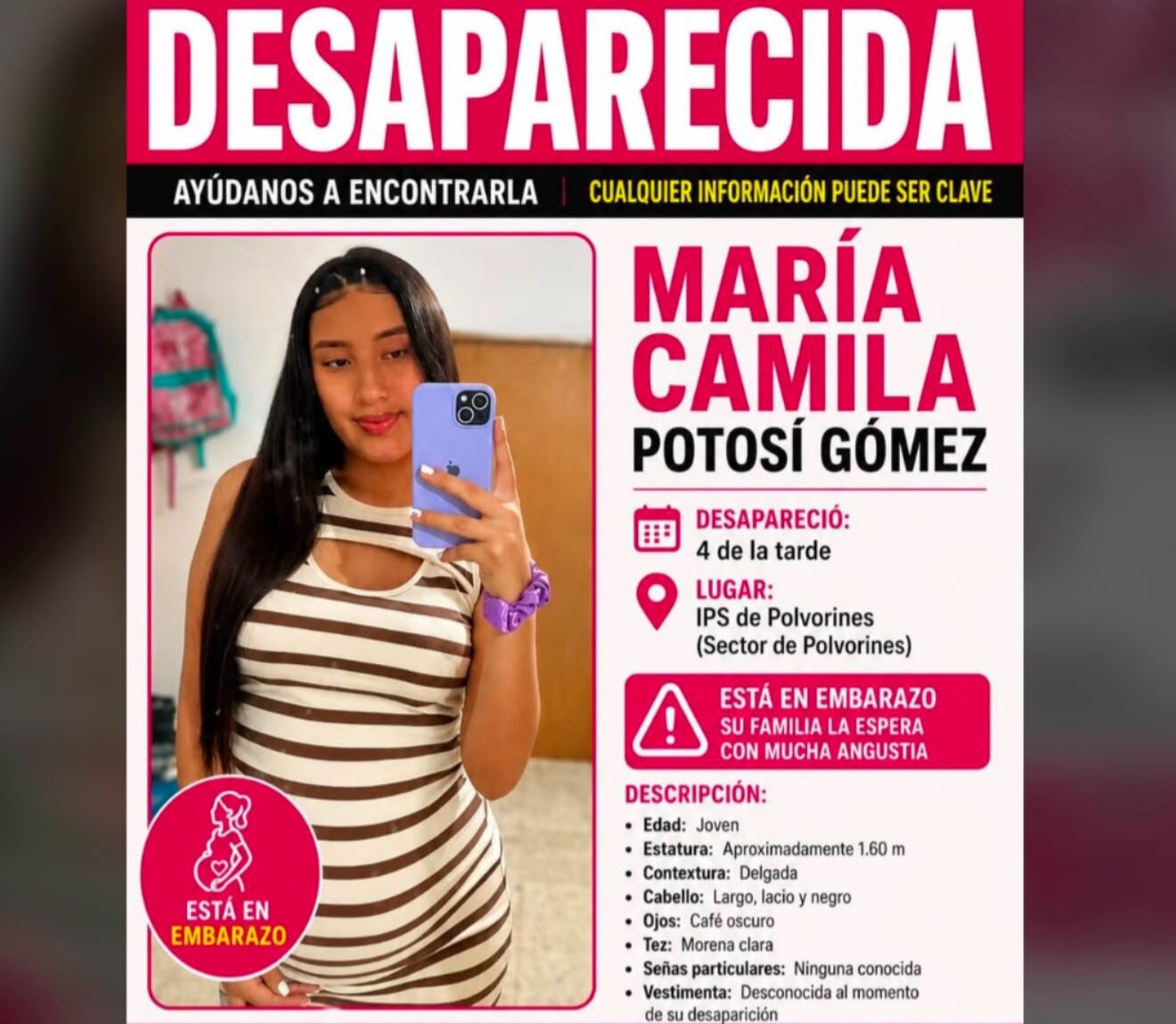 Muerta fue hallada joven embarazada de ocho meses que estaba desaparecida en Cali