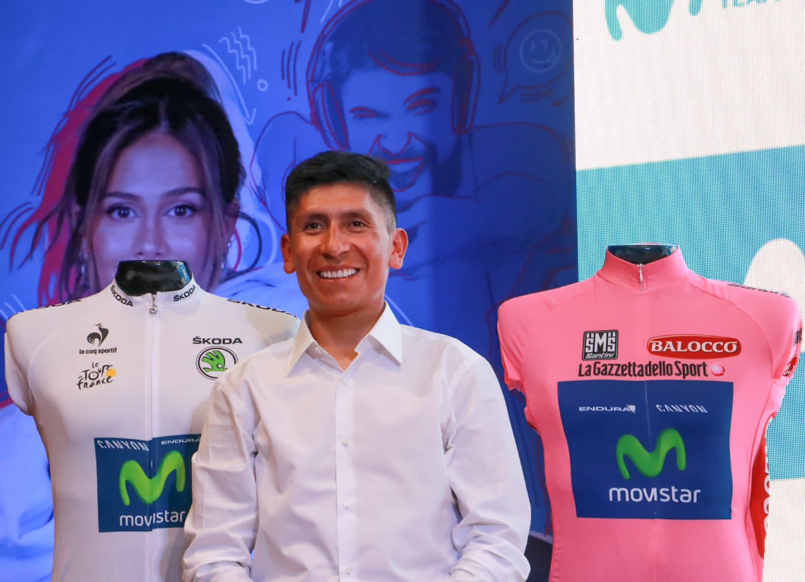 Nairo Quintana en su rueda de prensa en Bogotá / Caracol Radio