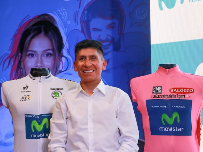Nairo Quintana en su rueda de prensa en Bogotá / Caracol Radio