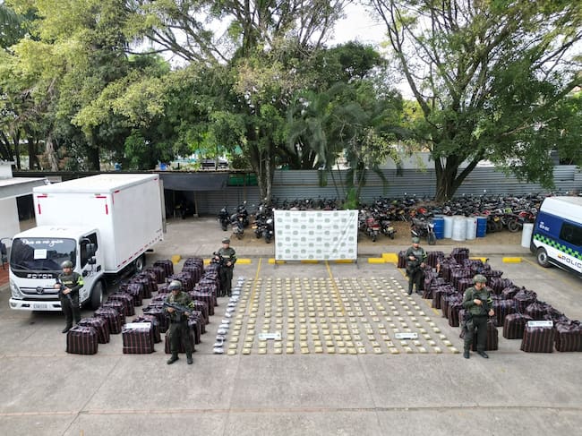 Fuera de circulación dos toneladas de marihuana en el Cauca tras operativo policial. Crédito: Suministrada.
