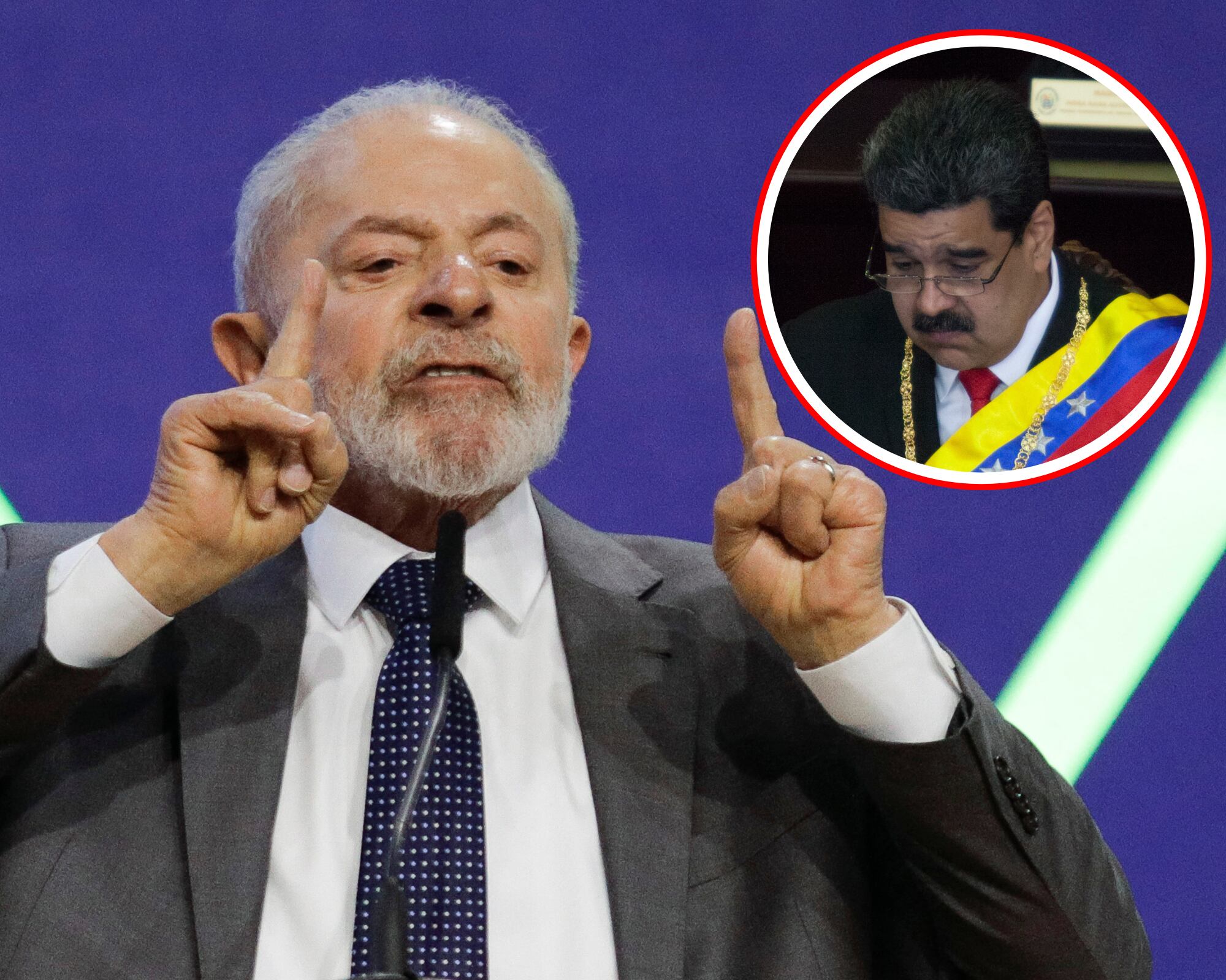 El presidente brasileño, Luiz Inácio Lula da Silva, amplió sus distancias con Nicolás Maduro, presidente de Venezuela. 
(Foto: Getty, Caracol Radio)