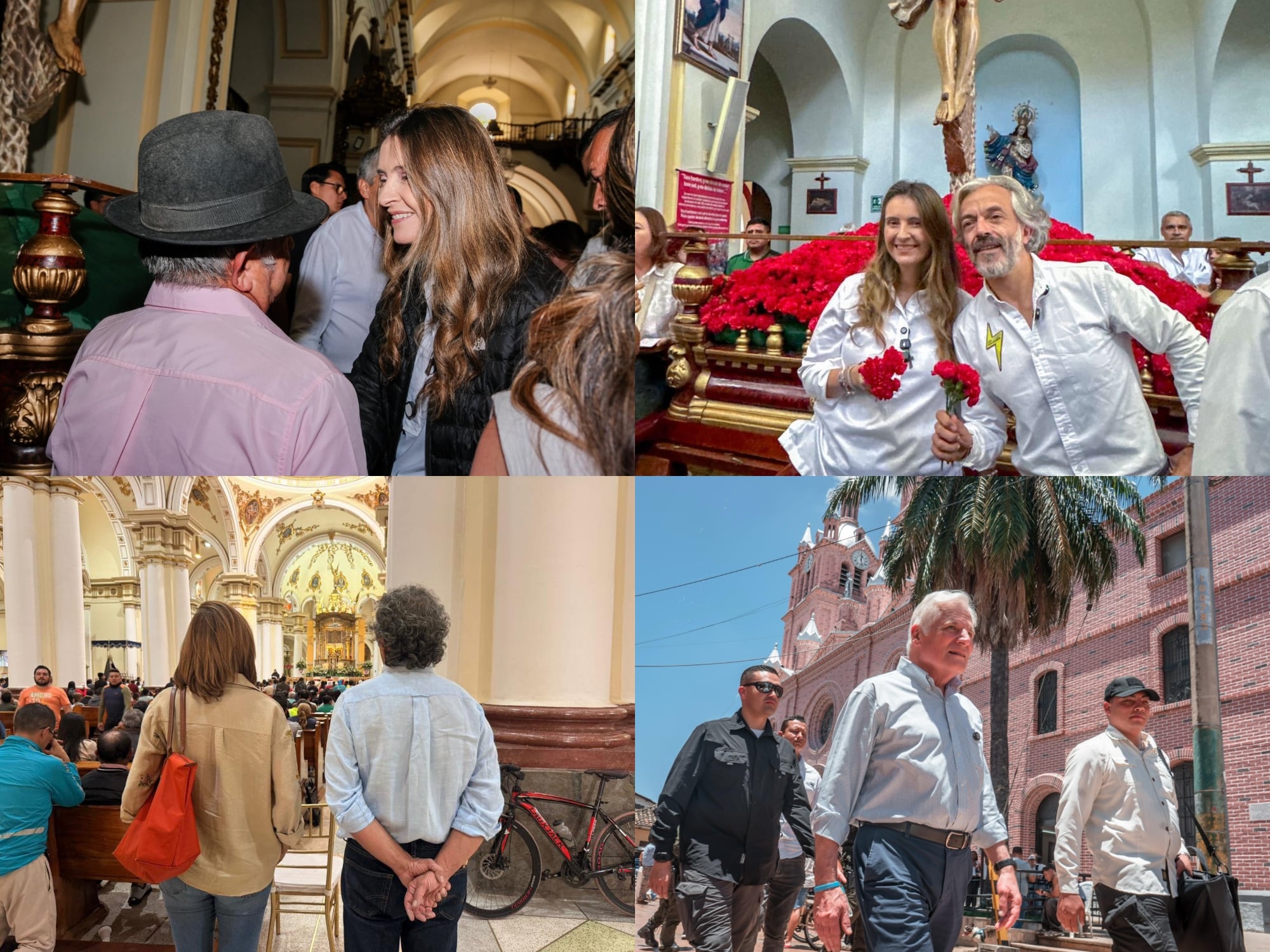 Candidatos presidenciales asistieron a eventos religiosos durante Semana Santa: así la han vivido. Fotos: suministradas.