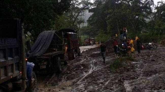 Panorama vial provocado por las lluvias en Norte de Santander.