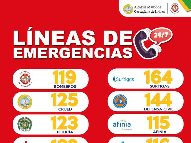 Comparte en tu estado de WhasApp el listado de las líneas de emergencia