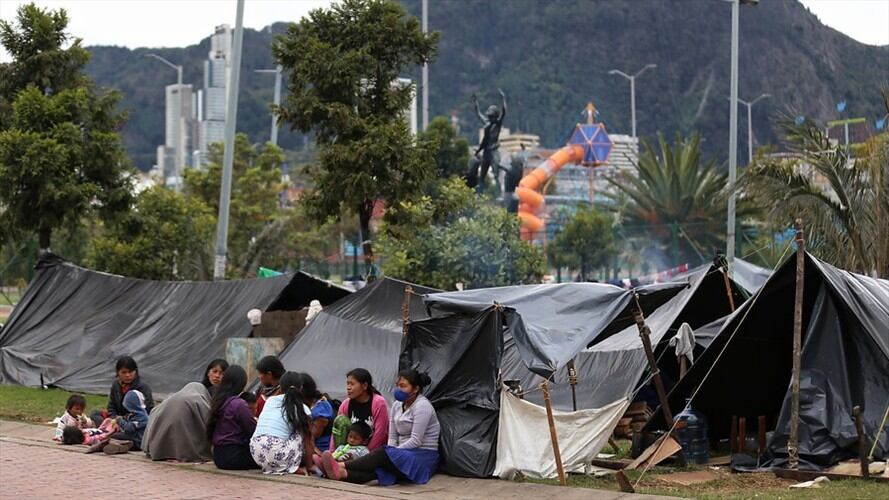Indígenas Emberá que habitan en el Parque Nacional. Foto: Colprensa / SERGIO ACERO