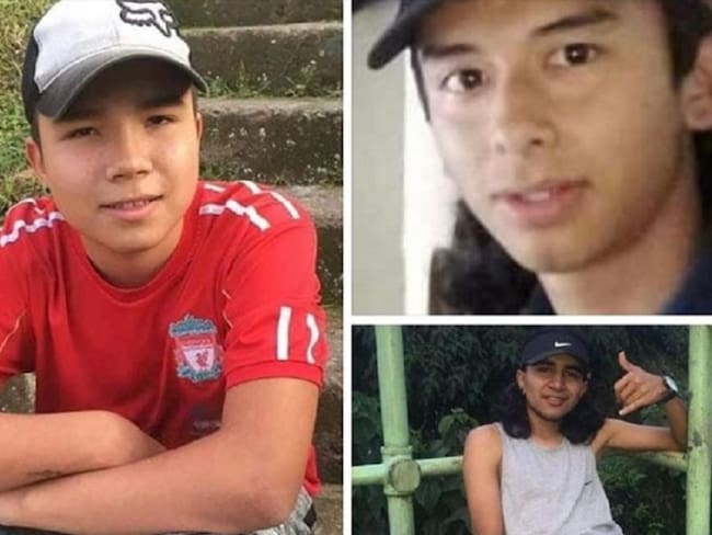 Varios de los jóvenes desaparecidos en Antioquia. Imágenes autorizadas por sus familiares.