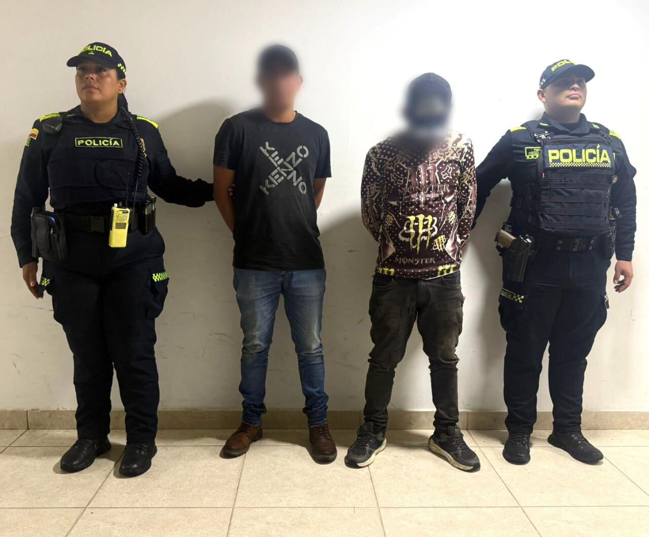 No obstante, se registraron algunos daños materiales . Foto policía Neiva.