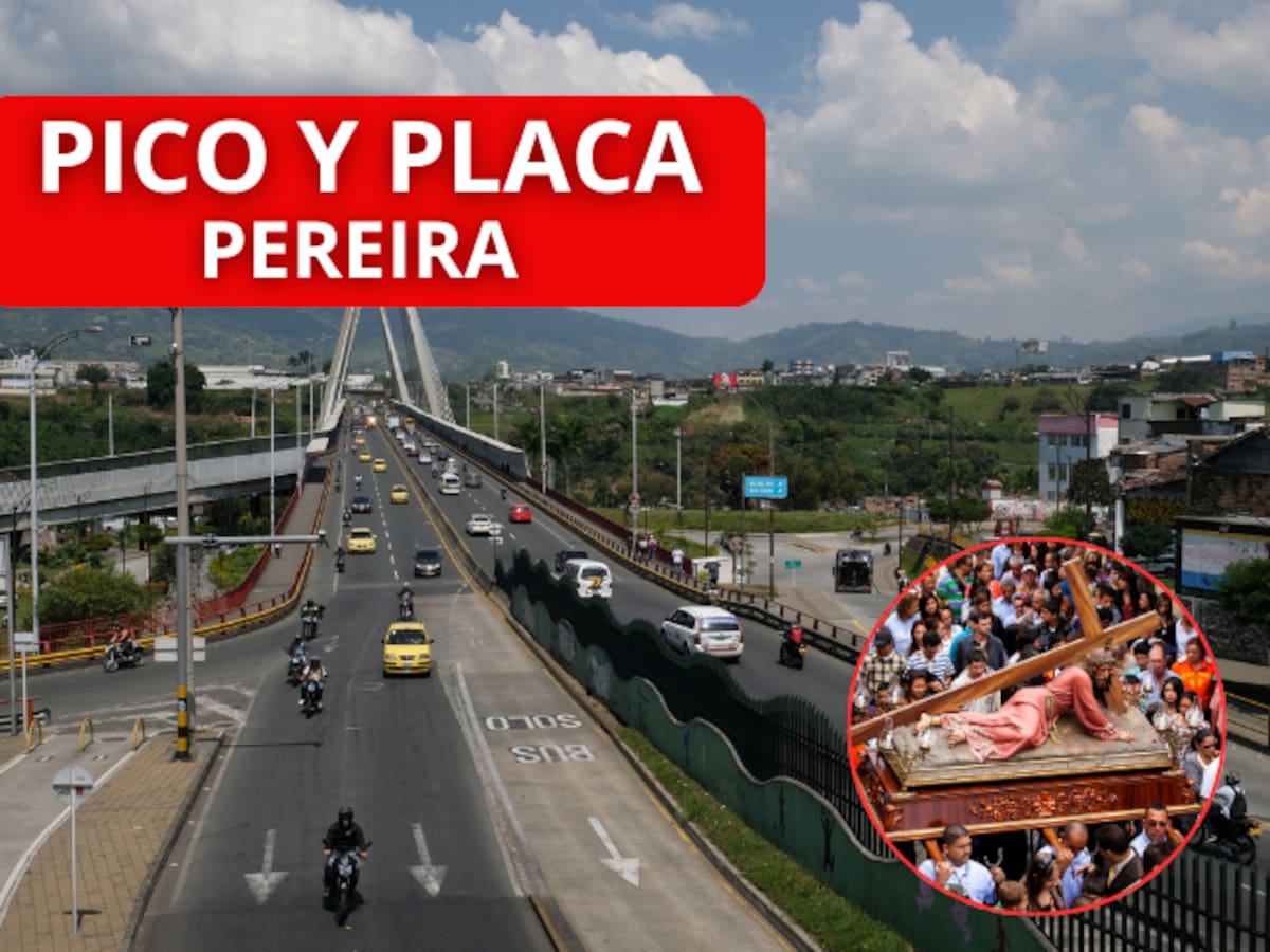 Así quedó el pico y placa en Pereira: Números con restricción el 14, 15, 16, 17 y 18 abril