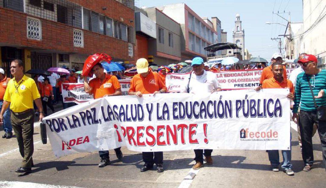 Movilizaciones en Barranquilla por paro nacional de docentes(Cortesía)