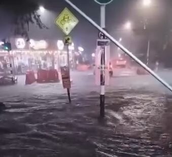 Lluvias causaron inundaciones en Bello. Foto: Denuncias Antioquia