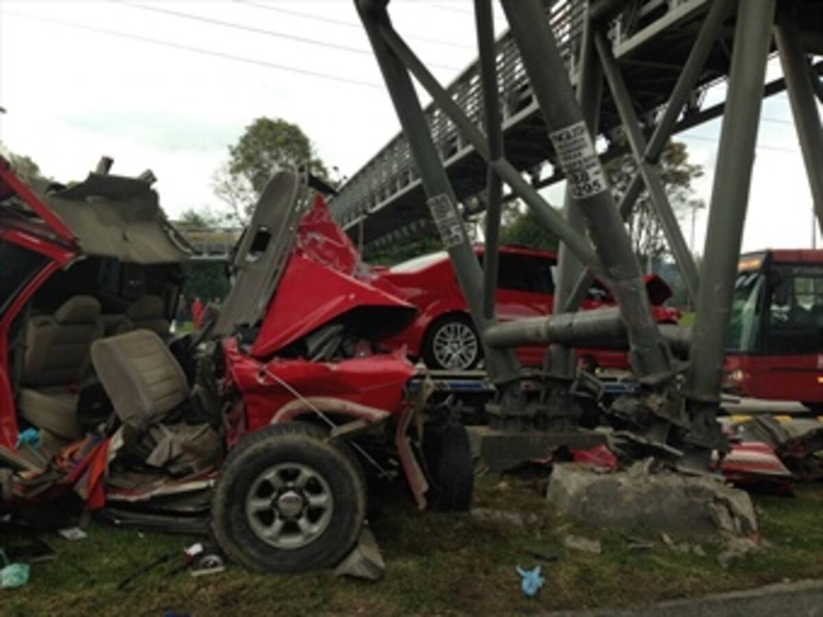 Aún no se determinan delitos por accidente en Autopista Norte en Bogotá