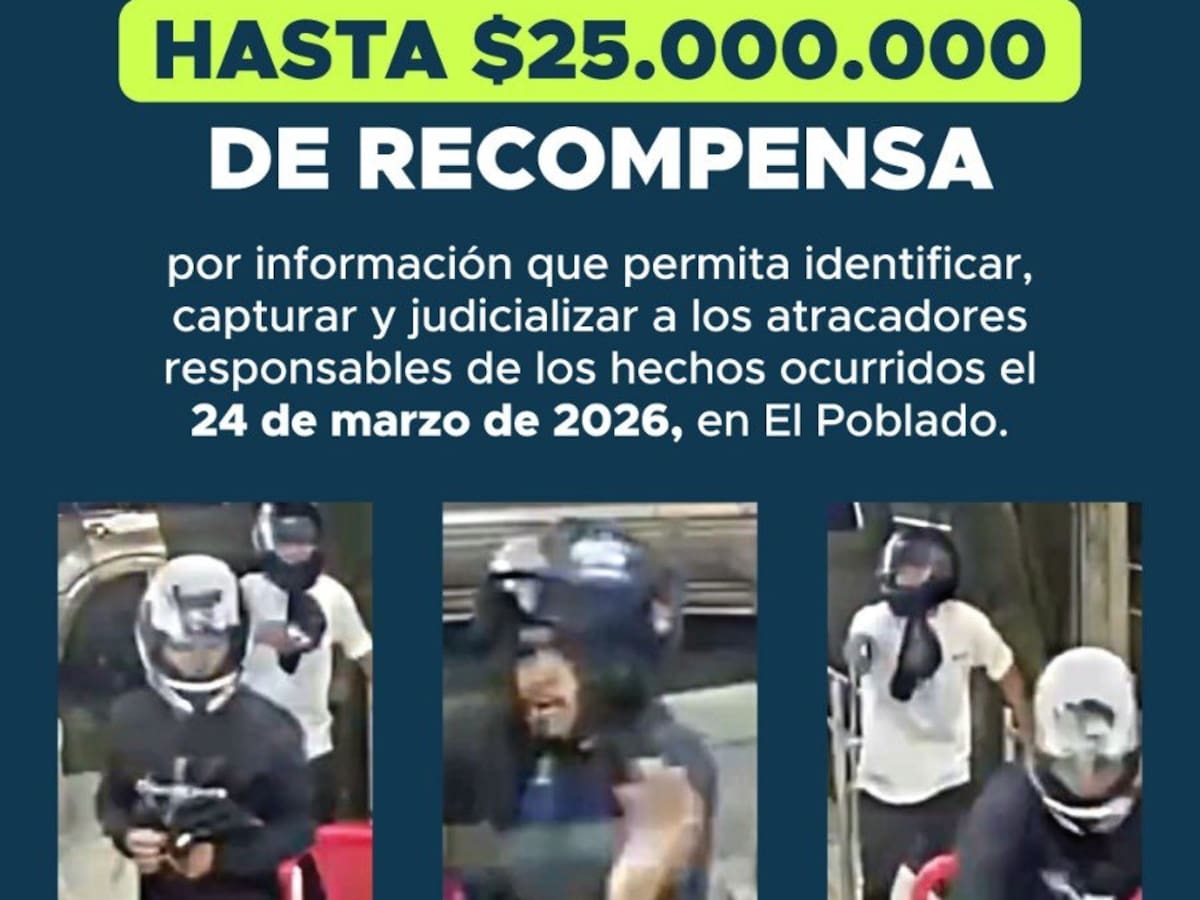 Ofrecen recompensa por atracadores de local comercial de El Poblado