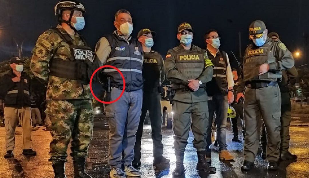 Secretario de Seguridad Carlos Soler en procedimientos de desbloqueo en Puerto Rellena