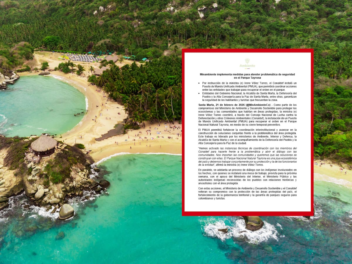 Gobierno instala puesto de mando unificado tras cierre del Parque Tayrona por crisis de seguridad