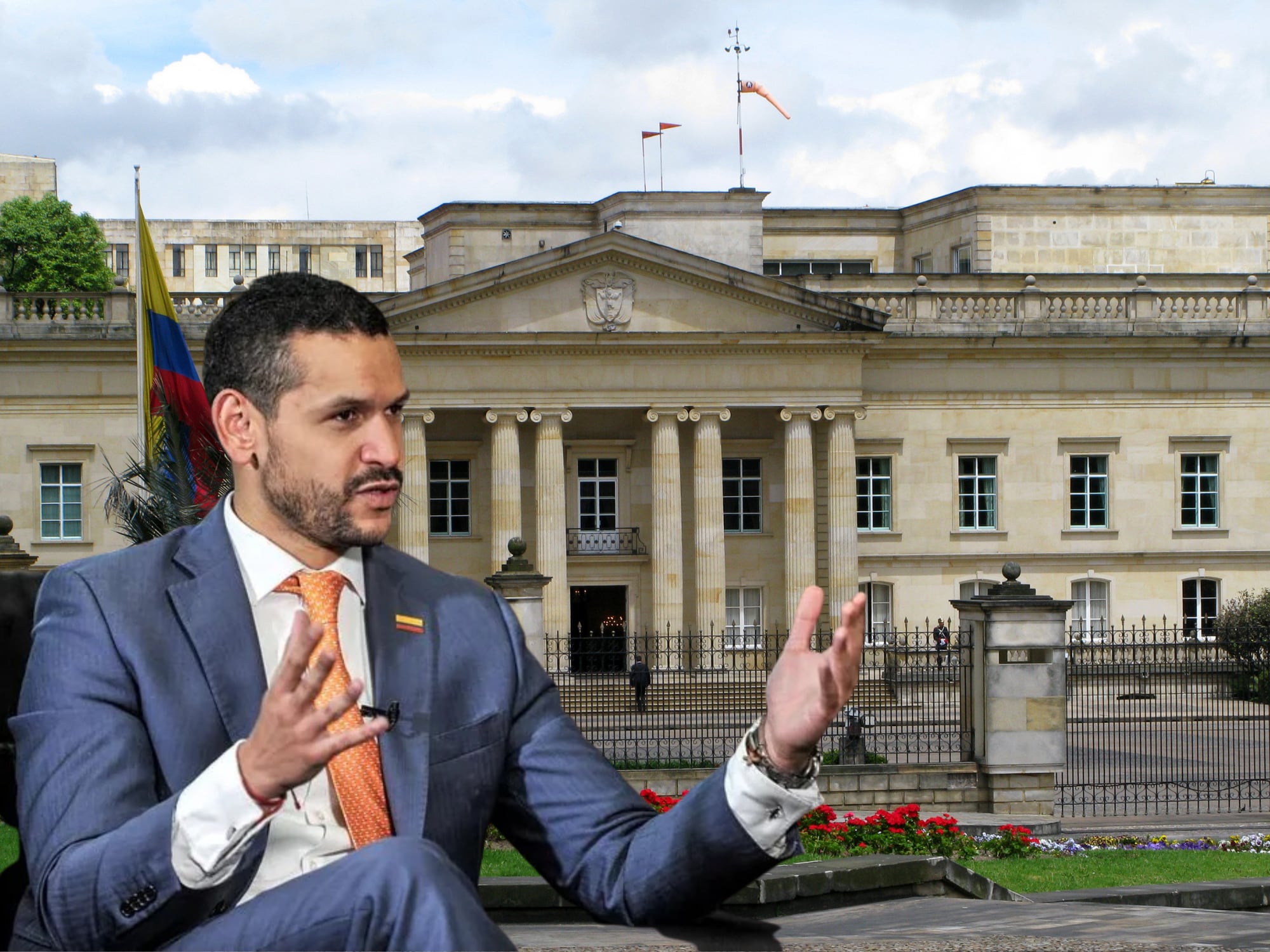 Daniel Palacios y Casa de Nariño. Fotos: Getty Images.