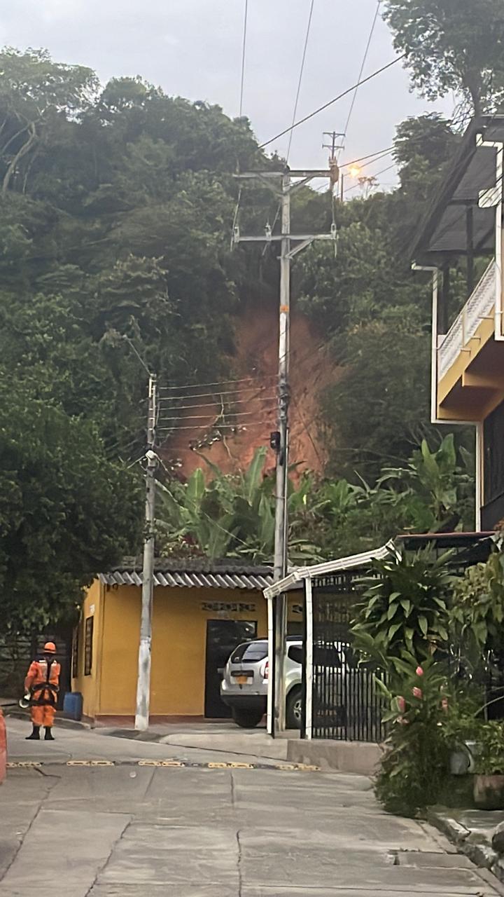 Un deslizamiento de tierra se presentó en la población de Mariquita, Tolima