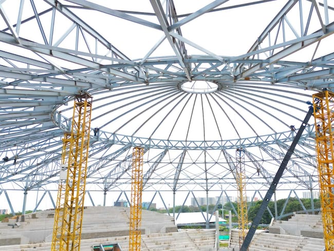 Así avanzan las obras del Coliseo Mayor de Ibagué