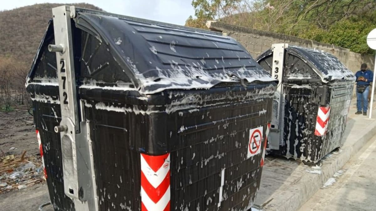 Contenedores de Santa Marta son sometidos a limpieza y mantenimientos