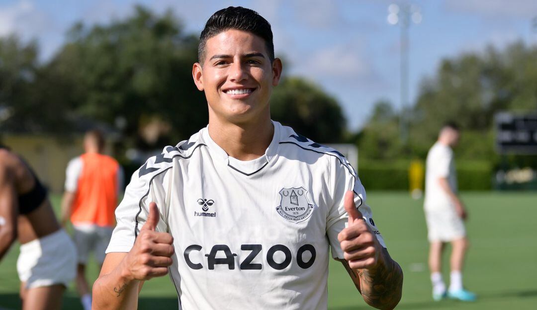 James Rodríguez durante la pretemporada del Everton en Estados Unidos.