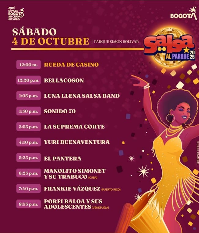 SALSA AL PARQUE DIA SABADO 4 OCTUBRE CORTESIA IDARTES