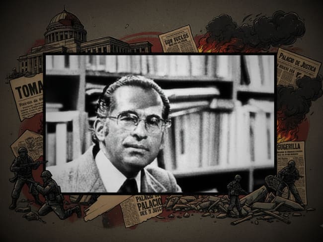 Magistrado Alfonso Reyes Echandía, muerto en la toma del Palacio de Justicia. La invocación contra la barbarie del fuego de las armas, ha sido destacado como su legado. Colprensa