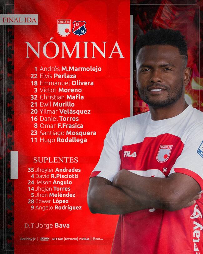 Nómina titular de Independiente Santa Fe