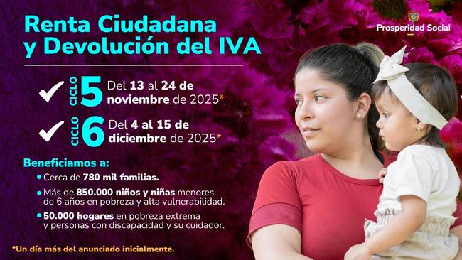 Renta Ciudadana y Devolución del IVA (créditos: Prosperidad Social)