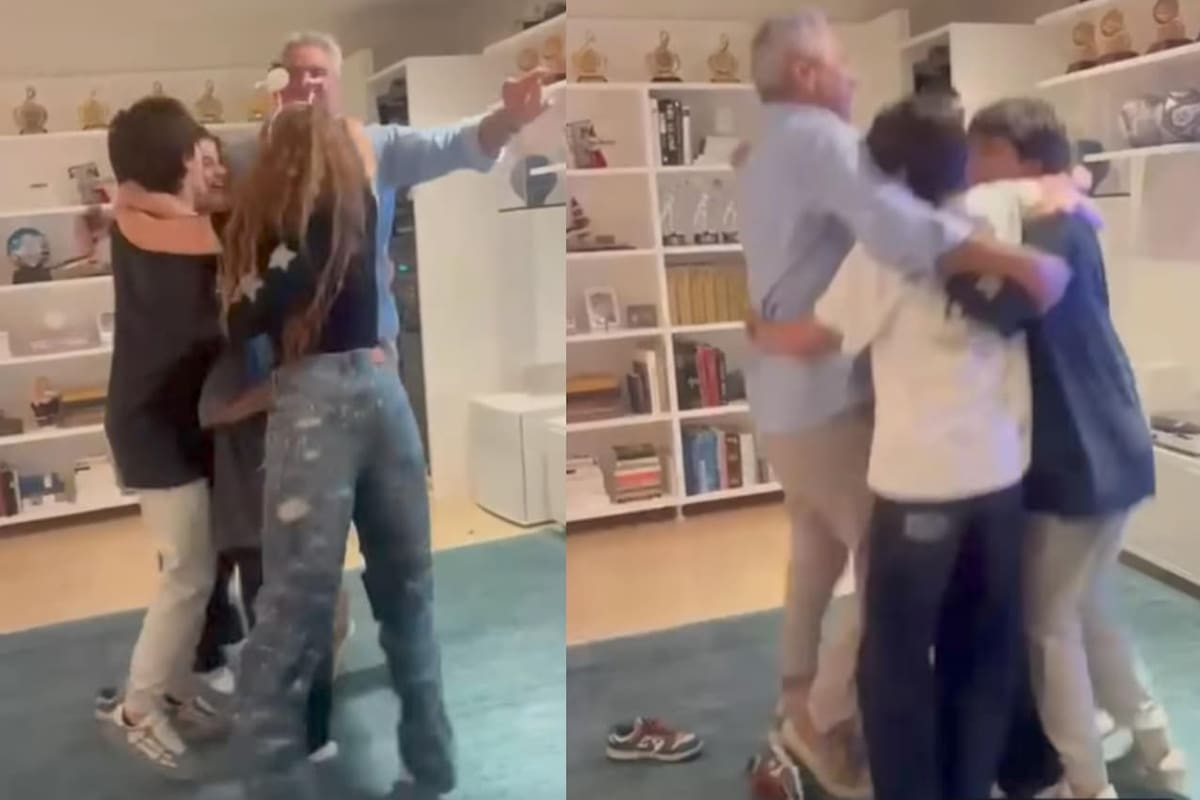 Shakira celebra el título del Junior con sus hijos y familiares