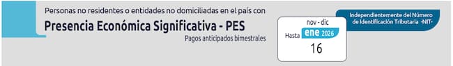 Presencia Económica Significativa (PES) fecha enero de 2026 (DIAN)