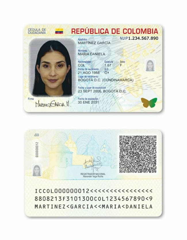 Cédula digital colombiana (Foto vía COLPRENSA)