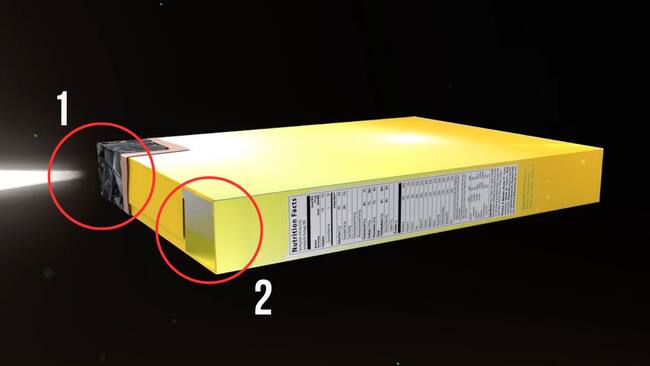 Imagen de referencia de cortes para el visor solar casero (NASA)