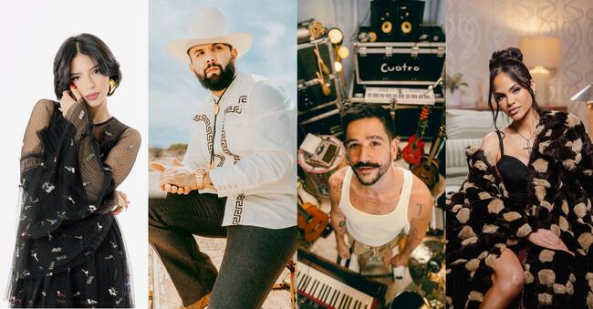 USA346. MIAMI (ESTADOS UNIDOS), 05/02/2025.- Combo de fotografías cedidas por TelevisaUnivision donde aparecen los cantantes (desde la izquierda) Ángela Aguilar, Carín León, Camilo y Natti Natasha quienes son algunos de los primeros artistas confirmados que actuarán en la próxima ceremonia de Premio Lo Nuestro. La cadena hispana Univisión, organizadores de estos galardones que se emitirán el próximo 20 de febrero, publicó la primera lista de quienes subirán al escenario de esta premiación, una terna que se completa con Arthur Hanlon, Danny Ocean, Darell, Kapo, Yami Safdie y Yotuel. EFE/ TelevisaUnivision / SOLO USO EDITORIAL/ SOLO DISPONIBLE PARA ILUSTRAR LA NOTICIA QUE ACOMPAÑA (CRÉDITO OBLIGATORIO)