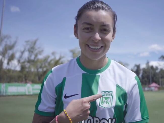 Yoreli Rincón, nueva jugadora de Atlético Nacional / Twitter: @naloficialfem.