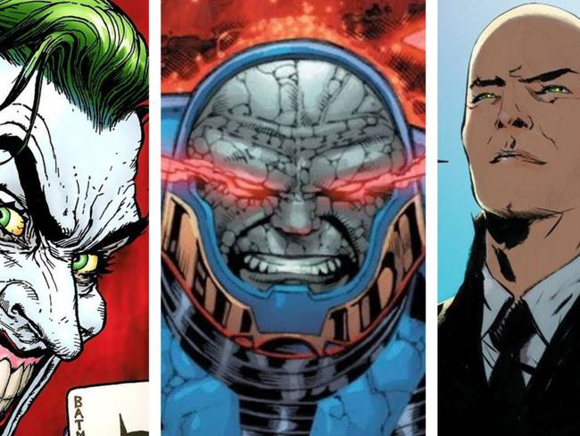 Joker o en español &#039;El Guasón&#039;, Darkseid y Lex Luthor, personajes que han marcado generaciones con sus historias