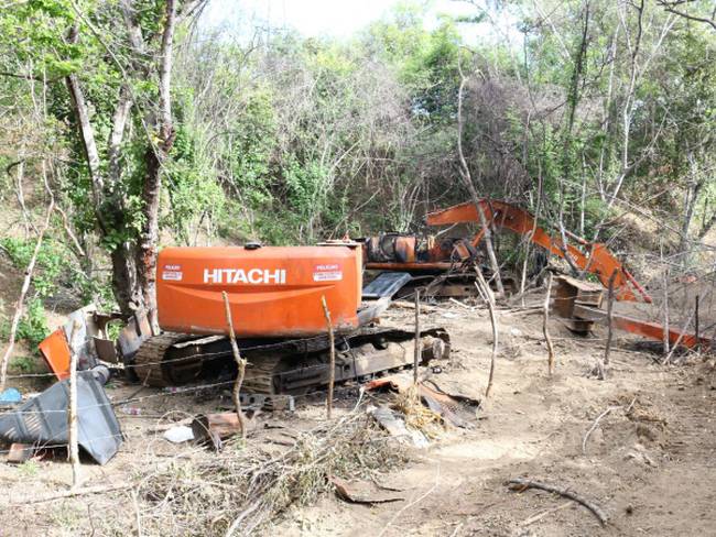 Destruyen maquinaria utilizada para minería ilegal en el Cauca