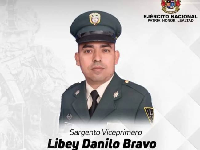 Sargento primero Libey Danilo Bravo. Foto: Ejército Nacional