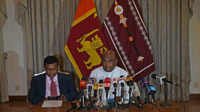 Presidente del Parlamento de Sri Lanka, Mahinda Yapa Abeywardene.