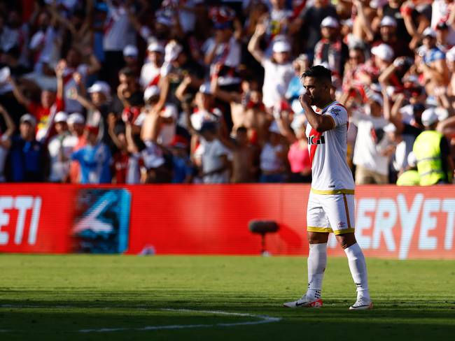 Falcao festeja su único gol en la presente temporada. (Photo By Oscar J. Barroso/Europa Press via Getty Images)