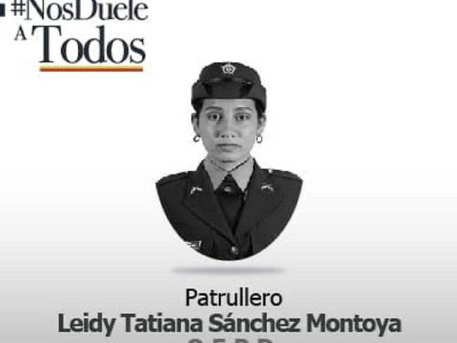 Patrullera Leidy Sánchez Montoya.