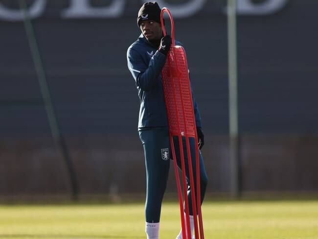 Jhon Jader Durán en entrenamiento con el Aston Villa / Foto: avfc.co.uk