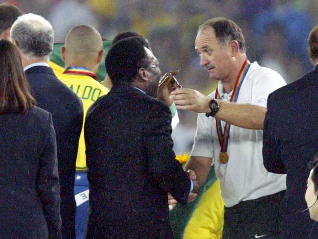 Pelé y Luiz Felipe Scolari
